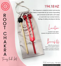 Load image into Gallery viewer, Root Chakra Tuning Fork Kit ~ 194.18 Hz