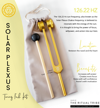 Load image into Gallery viewer, Solar Plexus Chakra Tuning Fork Kit ~ 126.22 Hz
