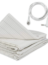 Load image into Gallery viewer, Single Earthing/Grounding Organic Cotton Flat Bed Sheet
